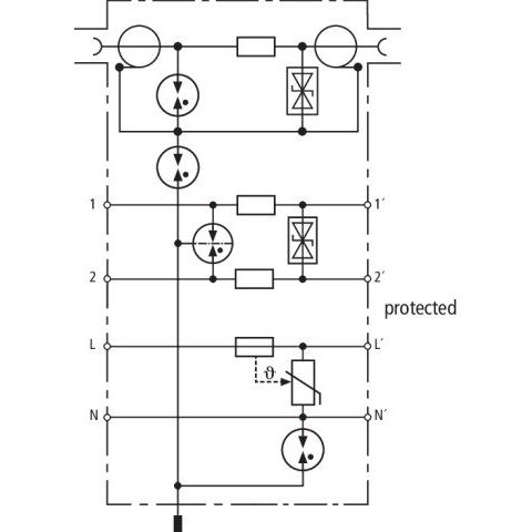 DEHN - Überspannungsableiter für Informations-/MSR-Technik Überspannungsableiter DVR BNC RS485 230 3 in 1 Lösung