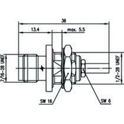 Telegärtner - Koax-Steckverbinder TNC-Einbaubuchse 50Ohm 100023770 lt/cr, längsdicht,G7