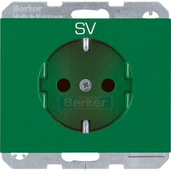 Berker - Steckdose SCHUKO-Steckdose 47357113 grün glänzend