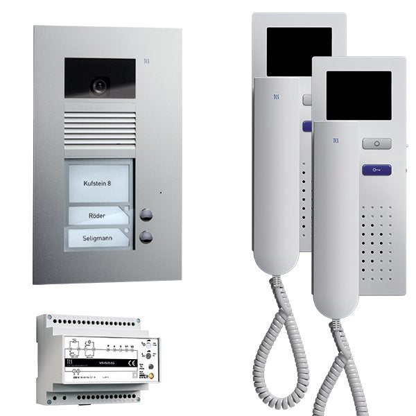 TCS Tür Control - Türsprech-Set Paketlösung Video UP 2WE PVU1620-0010 AVU2,2Türtele.+Strg