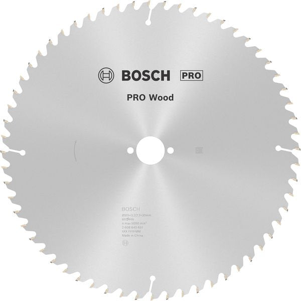 Bosch - Kreissägeblatt PRO Wood Kreissägeblatt, 2608640651 315 x 3,2 x 30 mm
