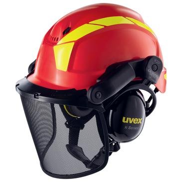 Uvex - Schutzhelm uvex Waldarbeiterset rot 9774238