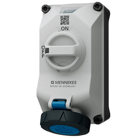 Mennekes - CEE-Steckdose abschaltbar, abgesichert (IEC 60309) Wandsteckdose DUOi 5612409G 16A4P9h 230V IP69