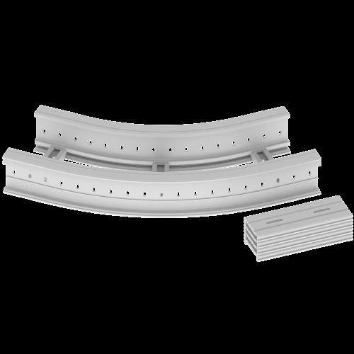 Unex - Bogen für Kabelleiter Flachbogen 45 Grad 67337-04 135x300 R600 U23X − 1 Stück by Unex
