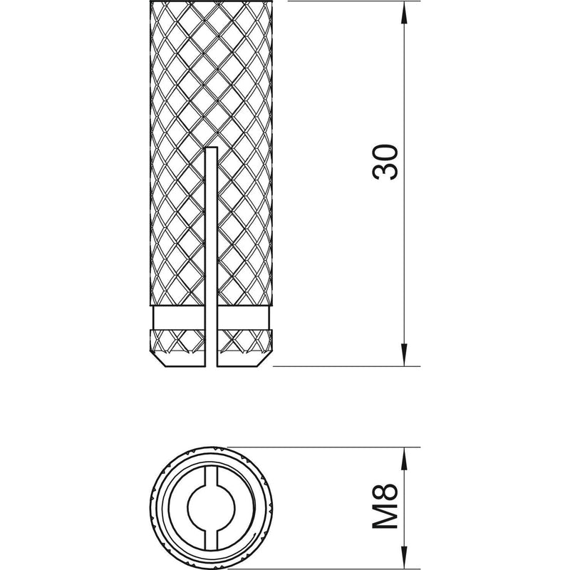 OBO Bettermann Vertr - Allzweckdübel MS-Spreizdübel 865 M8x30 − 100 Stück