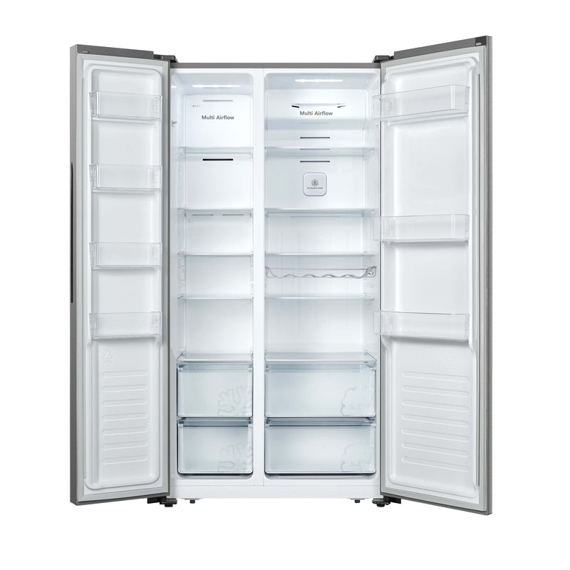 Hisense - Kühl-/Gefrierkombination Kühl/Gefrierkombi SbS RS 677 N4BIE inox-lo Außendisplay