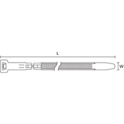 HellermannTyton - Kabelbinder Befestigungsbinder CTF250 PA66 BK 50 355x13mm − 1000 Stück