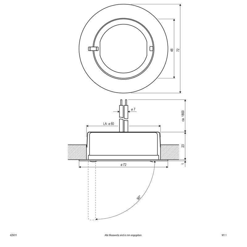 EVN Lichttechnik - Downlight/Strahler/Flutlicht NV Möbeleinbauleuchte 425 011 chr 20W 12V IP20