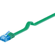 Goobay - Patchkabel Kupfer Flachkabel U/UTP Cat6a 96308 grün 1m