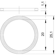 OBO Bettermann - Dichtring, flach Anschlussgew.dichtring 107 F M20 PE − 100 Stück