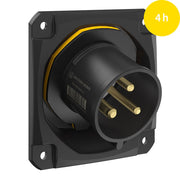 Walther Werke - CEE-Gerätestecker (IEC 60309) CEE NEO Anbaugerätestecker FW732304CC schräg 32A 3P 4h