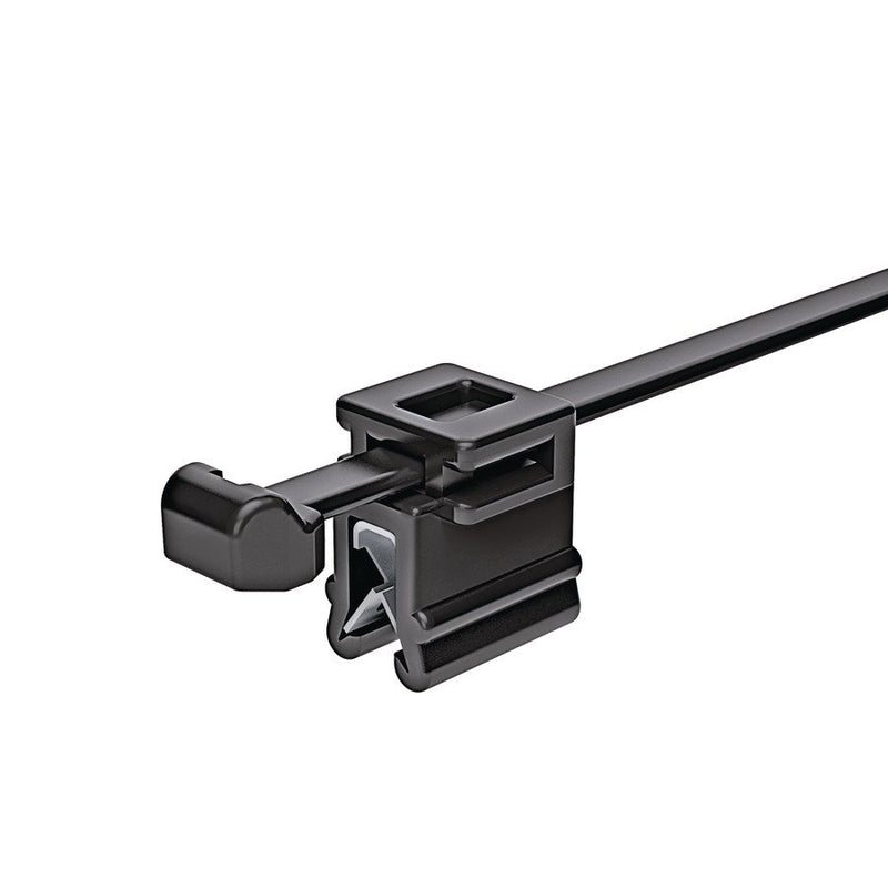 HellermannTyton - Kabelbinder Befestigungsbinder T50ROSEC4B-PA66W-BK schwarz − 500 Stück