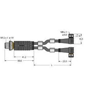 Turck - Passiver Sensor-/Aktor-Verteiler (mit Leitung) Zweifachverteiler VBRS4.4-2 #6630407