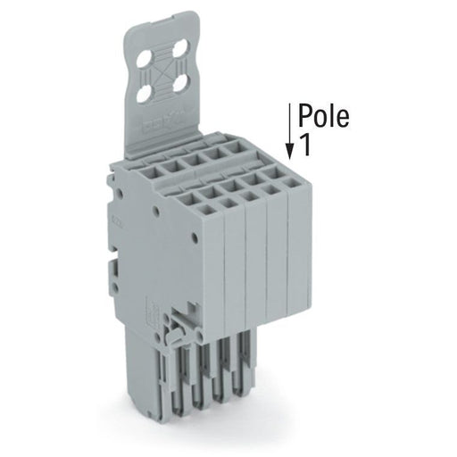 WAGO - Ein- und mehrpolige Klemmenleiste 2-Leiter-Federleiste 2020-213/135-000 CAGECLAMP,1,5mm²,gr − 10 Stück