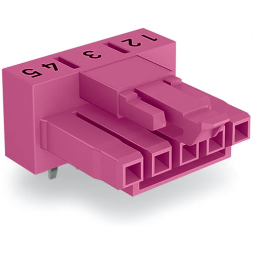 WAGO - Leiterplattensteckverbinder Buchse für Leiterplatten 890-885/011-000 abgew.,5-polig,pink − 50 Stück