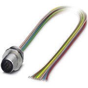 Phoenix Contact - Rundsteckverbinder, feldkonfektionierbar (Industriesteckverbinder) Wanddurchführung SACC-E-M12MS#1561690 − 50 Stück