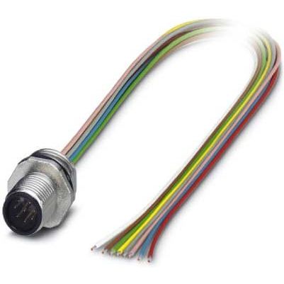 Phoenix Contact - Rundsteckverbinder, feldkonfektionierbar (Industriesteckverbinder) Wanddurchführung SACC-E-M12MS#1561690 − 50 Stück
