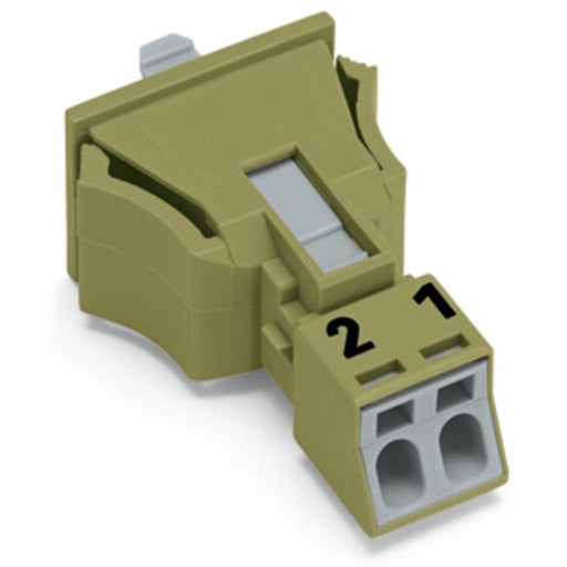 WAGO - Geräteanschluss für steckbare Gebäudeinstallation Snap-In-Stecker 890-772 2-polig,Kod. B,hgn − 50 Stück