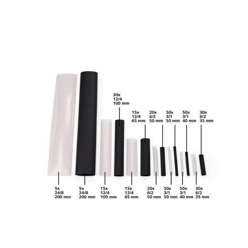 HellermannTyton - Sortimentskasten mit Schrumpfschlauchabschnitten Schrumpfschlauch-Set 380-03003 SHRINKIT 321-A
