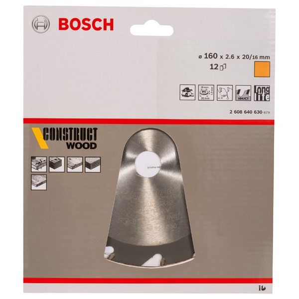 Bosch - Kreissägeblatt PRO Construct Wood 2608640630 Kreissägeblatt 160 x