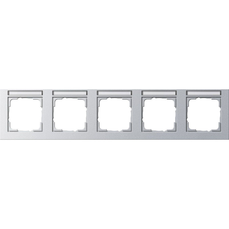 Gira - Abdeckrahmen 5f.alu 109525 waagerecht, bruchsi