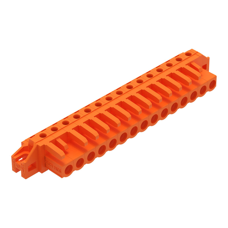 WAGO - Leiterplattensteckverbinder THT-Federleiste abgewink. 232-275/031-000 Maß 5,08mm,orange − 25 Stück