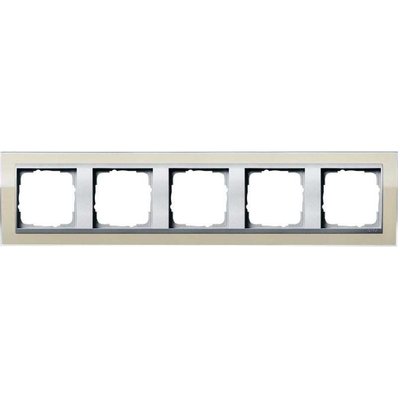Gira - Abdeckrahmen 5fach 0215776 klar sand
