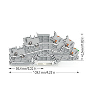 WAGO - Installations-Etagenklemme Installationsetagenklemme 2203-6545 2,5 mm² Hybrid − 50 Stück