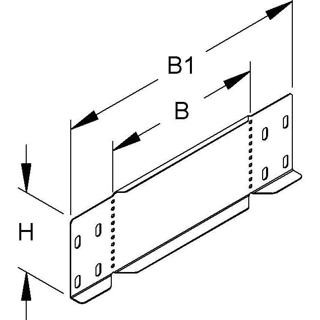 Niedax - Reduzierstück für Kabelrinne Reduzier-/Abschlussstück RA 100.050 S 100x050mm − 20 Stück