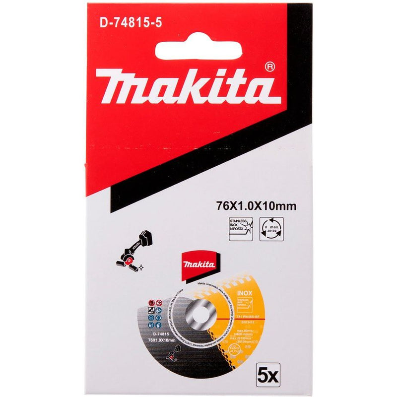 Makita - Trenn-/Schleifscheibe Trennscheibe D-74815-5 76 x 1,0 x 10