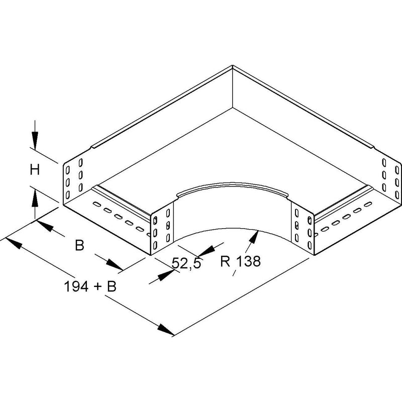 Niedax - Bogen für Kabelrinne Bogen RES 85.300