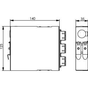 Telegärtner - Patchpanel LWL TS-Verteiler mit 6xSCD 100022884 Keramikhülse