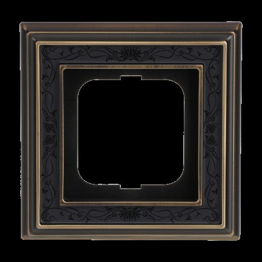 Busch-Jaeger - Abdeckrahmen Rahmen 1-fach 1721-843 ms/antik Dekor anth  − 1 Stück
