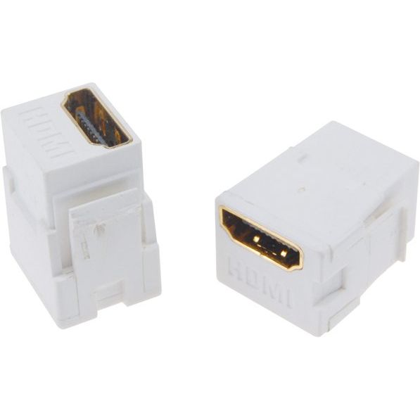 Peha - Einsatz/Abdeckung für Kommunikationstechnik Keystone 2 x HDMI-Buchse D 1951.02 HDMI reinweiß