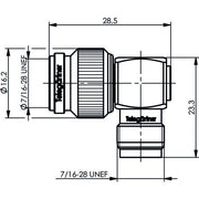Telegärtner - Koax-Steckverbinder TNC-Winkelverbindungsstück 100023830 50Ohm − 5 Stück