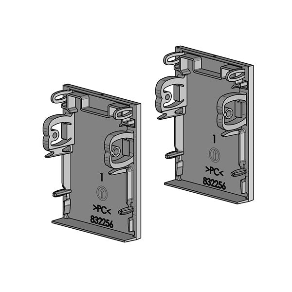 LTS Licht&Leuchten - Mechanisches Zubehör/Ersatzteile für Leuchten Enddeckel (VE2) LK-Z 045.1 silber silber