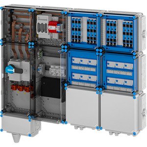 Hensel - Verteilerschrank für Energieversorgung Ladeverteiler Mi EV 11kW 12101 f.12 Ladep. a 11kW