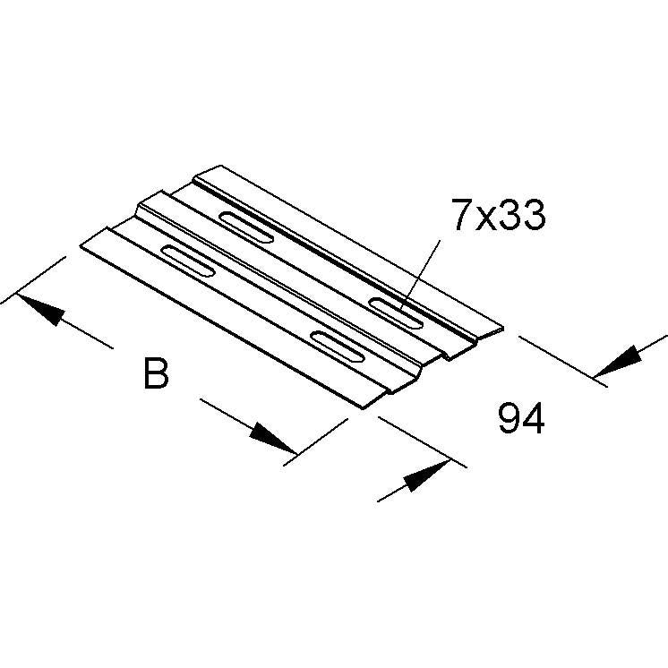 Niedax - Verbinder für Kabeltragsystem Stossstellenleiste RSLB 100 B=90mm