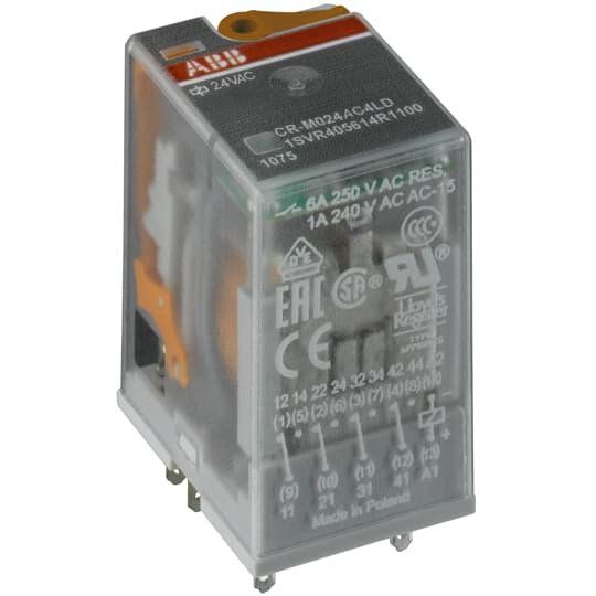 ABB Stotz S&J - Schaltrelais Steckbares Interface CR-M230AC4LG Relais 4We, A1-A2=23 − 10 Stück