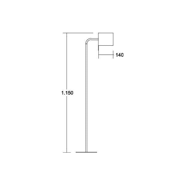 Brumberg Leuchten - Stehleuchte 58140080 1xG9 max. 48W