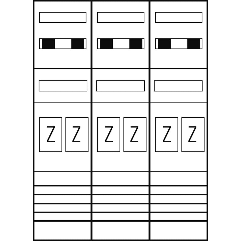 ABN - Zählerfeld Zählerplatz EZ37360 eHZ 6Z