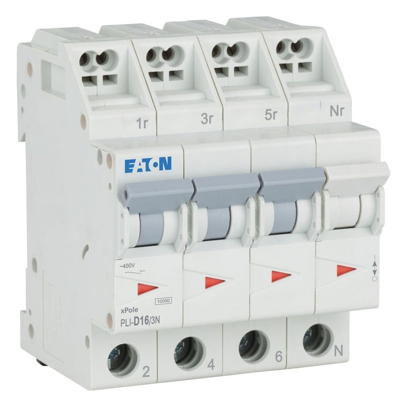 Eaton - Leitungsschutzschalter PLI-D16/3N D 16A, 3p+N Steckkl