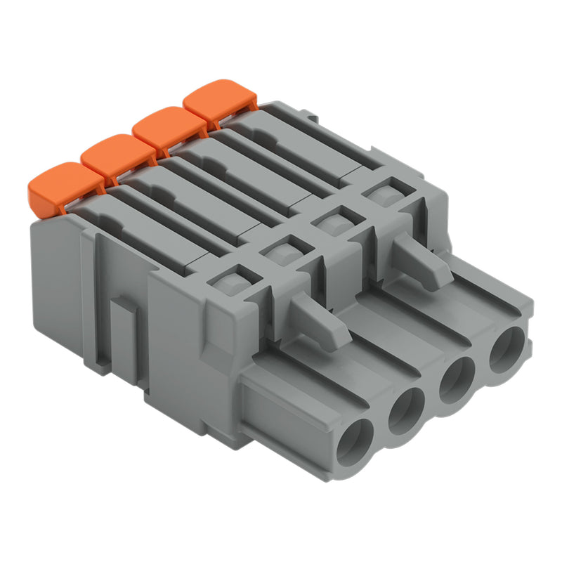 WAGO - Kabelsteckverbinder für Leiterplattensteckverbinder 1-Leiter-Federleiste 2231-1104/327-9037 − 100 Stück