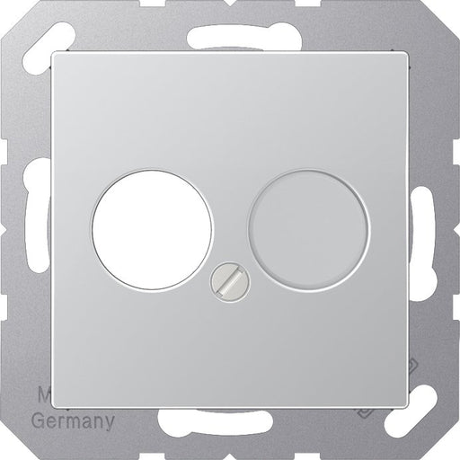 Jung - Einsatz/Abdeckung für Kommunikationstechnik Abdeckung alu A 562 AL für 2 Kleinst.Dosen