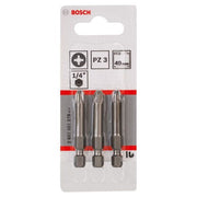 Bosch - Bit Schrauberbit Extra-Hart PZ 2607001579 3, 49 mm, 3er-Pack