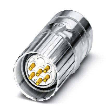 Phoenix Contact - Rundsteckverbinder, feldkonfektionierbar (Industriesteckverbinder) Kabelsteckverbinder CA-07P1N1280DN 7-polig gerade − 1 Stück