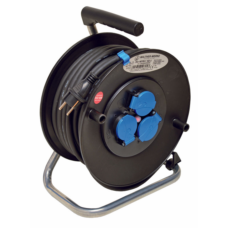 Walther Werke - Kabeltrommel 16A 2P+E 230V 39100302250303 25m H07RN-F3G2,5