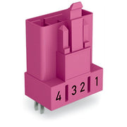 WAGO - Leiterplattensteckverbinder Stecker für Leiterplatten 890-894 4-polig,pink − 50 Stück