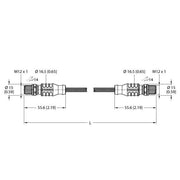 Turck - Rundsteckverbinder, feldkonfektionierbar (Industriesteckverbinder) Verbindungsleitung RSSD-RSSD-4422-1.5M − 1 Stück