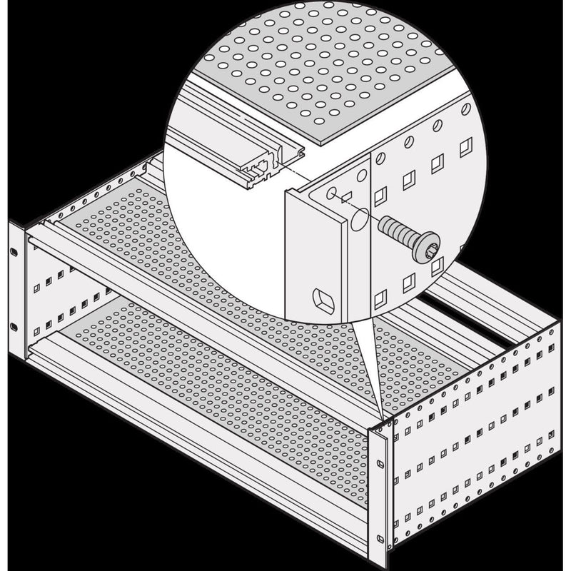 Schroff - Dach-/Bodenelement (Gehäuse/Schaltschrank) Abdeckblech 24561051 (VE2) 84TE